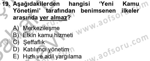 Çalışma Ekonomisi 2 Dersi 2012 - 2013 Yılı (Vize) Ara Sınav Soruları 19. Soru