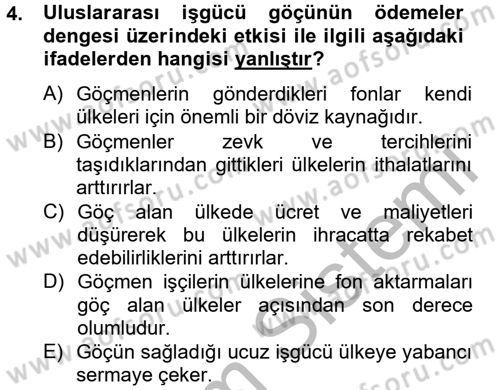 Çalışma Ekonomisi 2 Dersi 2012 - 2013 Yılı (Vize) Ara Sınav Soruları 4. Soru