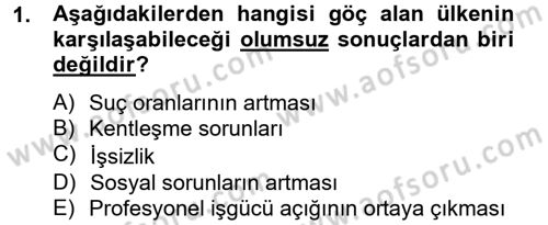 Çalışma Ekonomisi 2 Dersi 2012 - 2013 Yılı (Final) Dönem Sonu Sınav Soruları 1. Soru