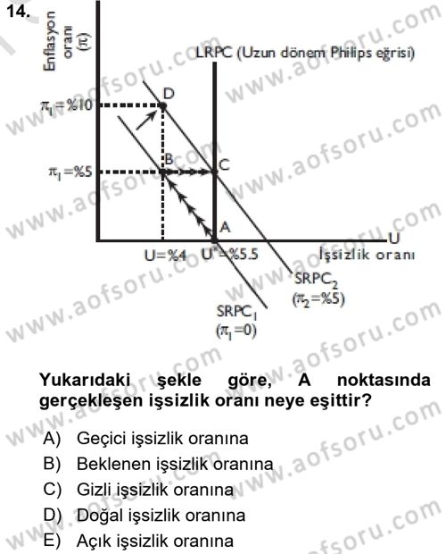 Çalışma Ekonomisi 2 Dersi 2015 - 2016 Yılı (Final) Dönem Sonu Sınav Soruları 14. Soru