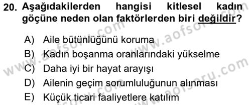 Çalışma Ekonomisi 2 Dersi 2015 - 2016 Yılı (Final) Dönem Sonu Sınav Soruları 20. Soru