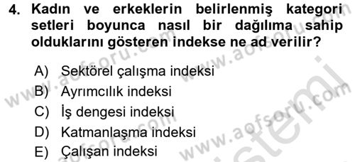 Çalışma Ekonomisi 2 Dersi 2015 - 2016 Yılı (Final) Dönem Sonu Sınav Soruları 4. Soru