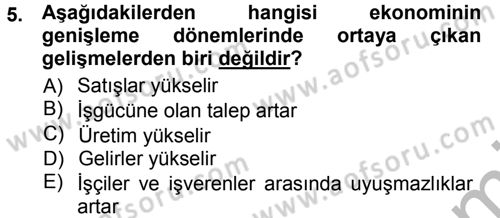Çalışma İlişkileri Dersi 2012 - 2013 Yılı (Vize) Ara Sınav Soruları 5. Soru