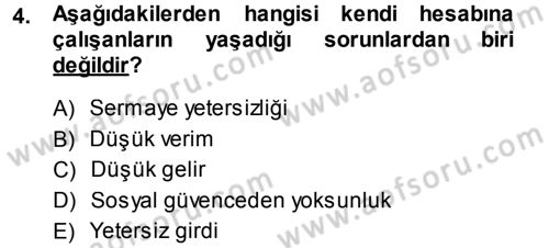 Çalışma İlişkileri Dersi Ara Sınavı Deneme Sınav Soruları 4. Soru