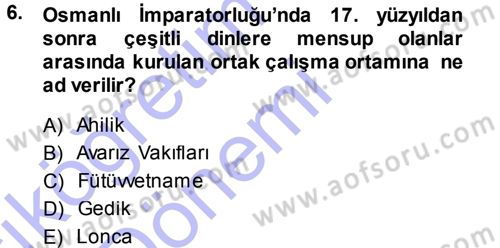 Çalışma İlişkileri Dersi Ara Sınavı Deneme Sınav Soruları 6. Soru