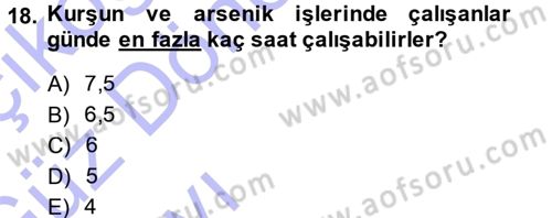 Çalışma İlişkileri Dersi Ara Sınavı Deneme Sınav Soruları 18. Soru