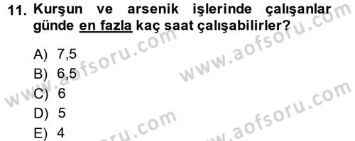 Çalışma İlişkileri Dersi 2014 - 2015 Yılı Tek Ders Sınav Soruları 11. Soru