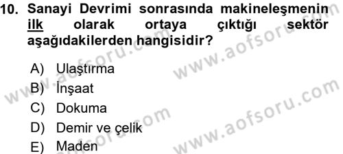 Çalışma İlişkileri Dersi 2015 - 2016 Yılı (Vize) Ara Sınav Soruları 10. Soru