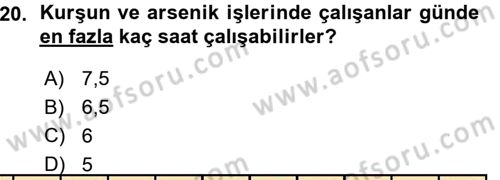 Çalışma İlişkileri Dersi Ara Sınavı Deneme Sınav Soruları 20. Soru