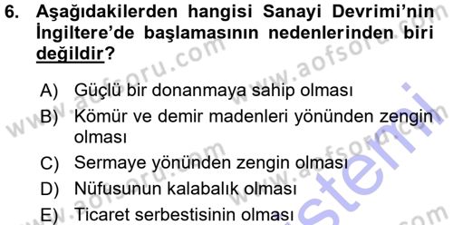 Çalışma İlişkileri Dersi Ara Sınavı Deneme Sınav Soruları 6. Soru