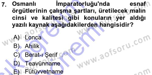 Çalışma İlişkileri Dersi Ara Sınavı Deneme Sınav Soruları 7. Soru