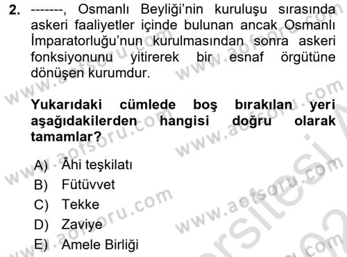 Çalışma İlişkileri Dersi 2023 - 2024 Yılı (Vize) Ara Sınav Soruları 2. Soru
