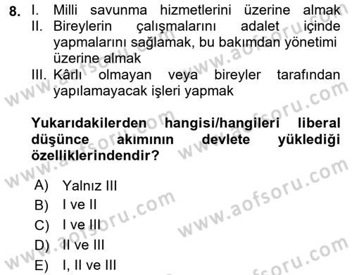 Çalışma İlişkileri Dersi 2023 - 2024 Yılı (Vize) Ara Sınav Soruları 8. Soru