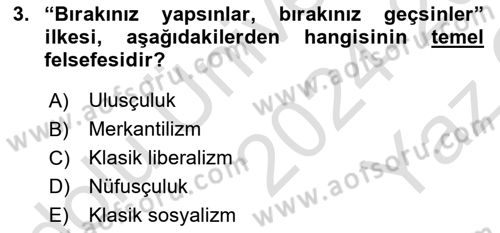 Çalışma İlişkileri Dersi 2024 - 2025 Yılı Yaz Okulu Sınav Soruları 3. Soru