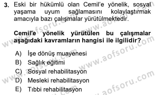 İş Sağlığı ve Güvenliği Dersi 2018 - 2019 Yılı (Final) Dönem Sonu Sınav Soruları 3. Soru