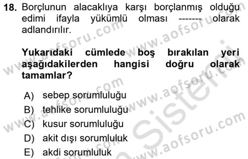 İş Sağlığı ve Güvenliği Dersi 2021 - 2022 Yılı (Vize) Ara Sınav Soruları 18. Soru
