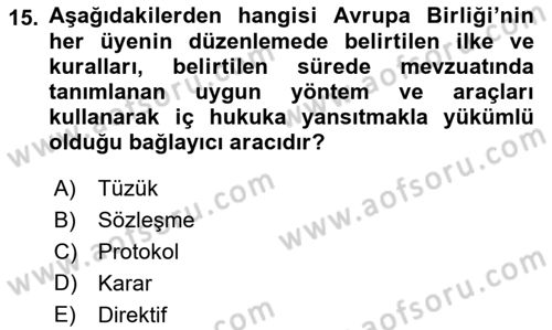 İş Sağlığı ve Güvenliği Dersi 2022 - 2023 Yılı Yaz Okulu Sınav Soruları 15. Soru