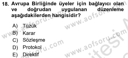 İş Sağlığı ve Güvenliği Dersi 2023 - 2024 Yılı (Final) Dönem Sonu Sınav Soruları 18. Soru