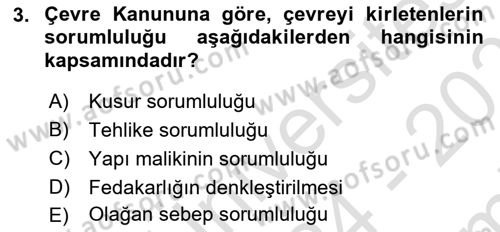 İş Sağlığı ve Güvenliği Dersi 2024 - 2025 Yılı (Final) Dönem Sonu Sınav Soruları 3. Soru