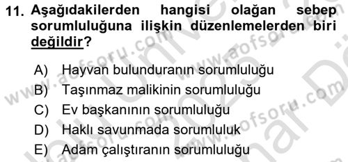 İş Sağlığı ve Güvenliği Dersi 2025 - 2026 Yılı (Vize) Ara Sınav Soruları 11. Soru