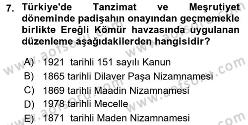 İş Sağlığı ve Güvenliği Dersi 2025 - 2026 Yılı (Vize) Ara Sınav Soruları 7. Soru