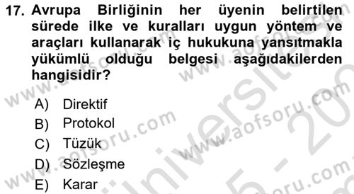 İş Sağlığı ve Güvenliği Dersi 2025 - 2026 Yılı (Final) Dönem Sonu Sınav Soruları 17. Soru