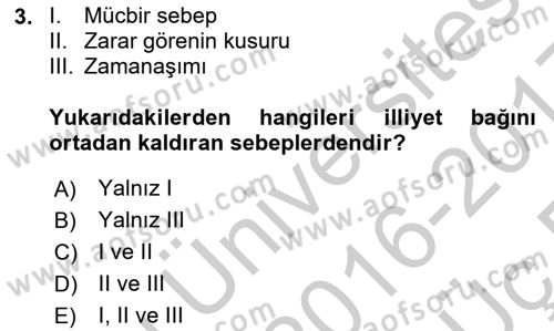 İş Sağlığı ve Güvenliği -x Dersi 2016 - 2017 Yılı 3 Ders Sınav Soruları 3. Soru
