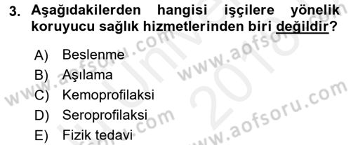 İş Sağlığı ve Güvenliği -x Dersi 2017 - 2018 Yılı 3 Ders Sınav Soruları 3. Soru