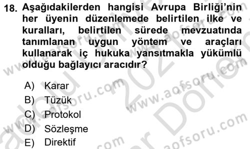 İş Sağlığı ve Güvenliği -x Dersi 2021 - 2022 Yılı (Final) Dönem Sonu Sınav Soruları 18. Soru