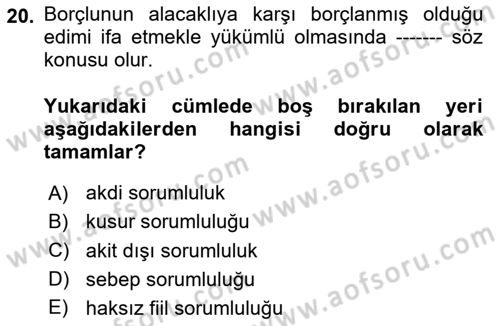 İş Sağlığı ve Güvenliği -x Dersi 2024 - 2025 Yılı (Vize) Ara Sınav Soruları 20. Soru