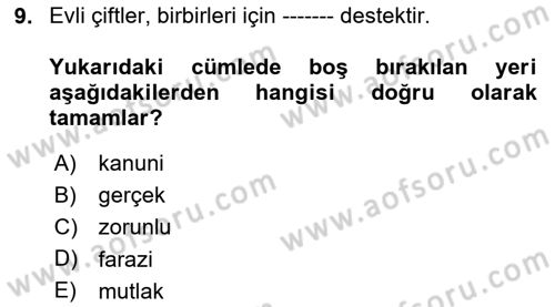 İş Sağlığı ve Güvenliği -x Dersi 2024 - 2025 Yılı (Final) Dönem Sonu Sınav Soruları 9. Soru