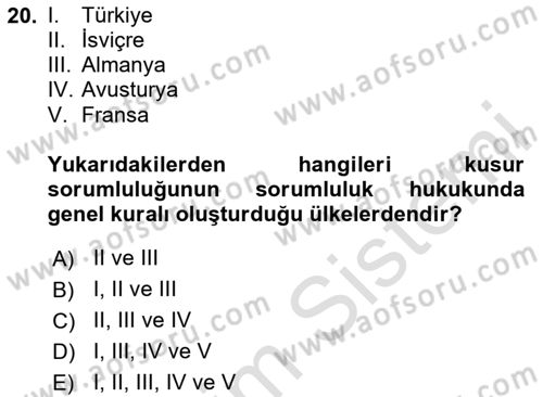 İş Sağlığı ve Güvenliği -x Dersi 2025 - 2026 Yılı (Vize) Ara Sınav Soruları 20. Soru