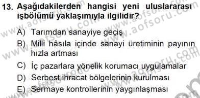 Çalışma İlişkileri Tarihi Dersi 2012 - 2013 Yılı (Vize) Ara Sınav Soruları 13. Soru