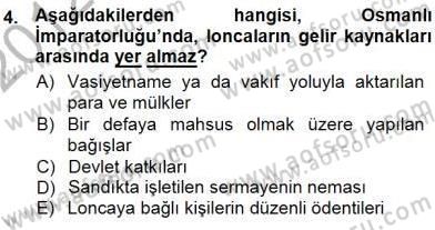 Çalışma İlişkileri Tarihi Dersi 2012 - 2013 Yılı (Final) Dönem Sonu Sınav Soruları 4. Soru