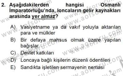 Çalışma İlişkileri Tarihi Dersi 2015 - 2016 Yılı (Final) Dönem Sonu Sınav Soruları 2. Soru