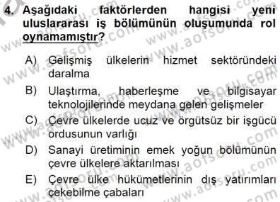 Çalışma İlişkileri Tarihi Dersi 2015 - 2016 Yılı (Final) Dönem Sonu Sınav Soruları 4. Soru