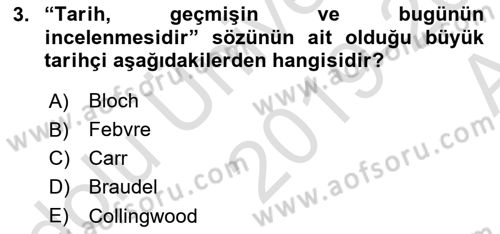 Çalışma İlişkileri Tarihi Dersi 2019 - 2020 Yılı (Vize) Ara Sınav Soruları 3. Soru