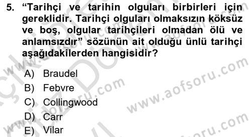 Çalışma İlişkileri Tarihi Dersi 2021 - 2022 Yılı (Vize) Ara Sınav Soruları 5. Soru