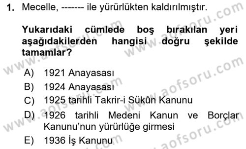 Çalışma İlişkileri Tarihi Dersi 2021 - 2022 Yılı (Final) Dönem Sonu Sınav Soruları 1. Soru
