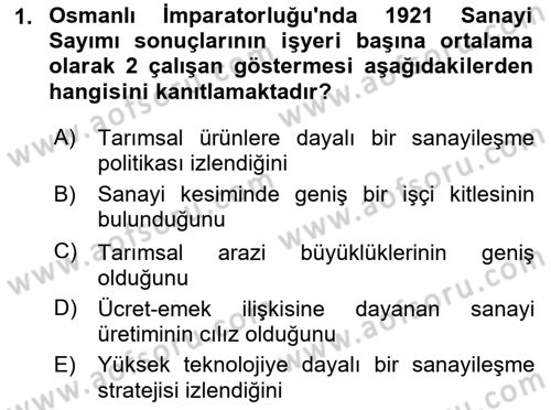 Çalışma İlişkileri Tarihi Dersi 2024 - 2025 Yılı (Final) Dönem Sonu Sınav Soruları 1. Soru