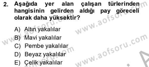 Gelir Dağılımı ve Yoksulluk Dersi 2013 - 2014 Yılı (Vize) Ara Sınav Soruları 2. Soru