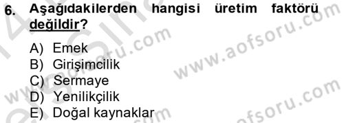 Gelir Dağılımı ve Yoksulluk Dersi 2013 - 2014 Yılı Tek Ders Sınav Soruları 6. Soru
