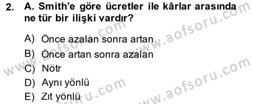 Gelir Dağılımı ve Yoksulluk Dersi 2014 - 2015 Yılı (Final) Dönem Sonu Sınavı 2. Soru