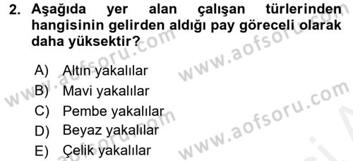 Gelir Dağılımı ve Yoksulluk Dersi 2015 - 2016 Yılı (Vize) Ara Sınav Soruları 2. Soru