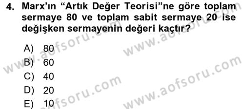 Gelir Dağılımı ve Yoksulluk Dersi 2016 - 2017 Yılı 3 Ders Sınav Soruları 4. Soru