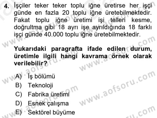 Gelir Dağılımı ve Yoksulluk Dersi 2018 - 2019 Yılı (Vize) Ara Sınav Soruları 4. Soru