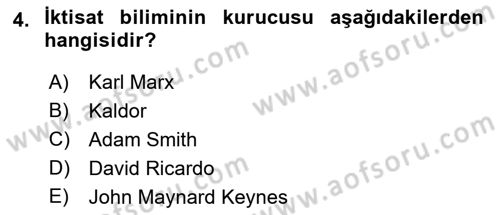 Gelir Dağılımı ve Yoksulluk Dersi 2021 - 2022 Yılı (Vize) Ara Sınav Soruları 4. Soru
