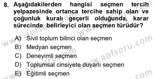 Gelir Dağılımı ve Yoksulluk Dersi 2022 - 2023 Yılı Yaz Okulu Sınav Soruları 8. Soru