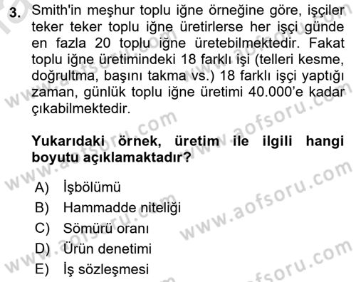 Gelir Dağılımı ve Yoksulluk Dersi 2023 - 2024 Yılı Yaz Okulu Sınav Soruları 3. Soru