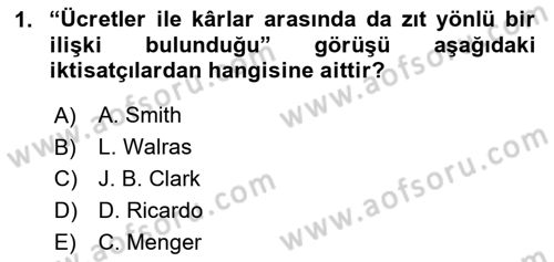 Gelir Dağılımı ve Yoksulluk Dersi 2024 - 2025 Yılı (Final) Dönem Sonu Sınav Soruları 1. Soru